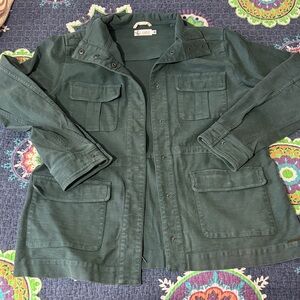 Carve Designs Dark Green Field Jacket with Flap Pockets